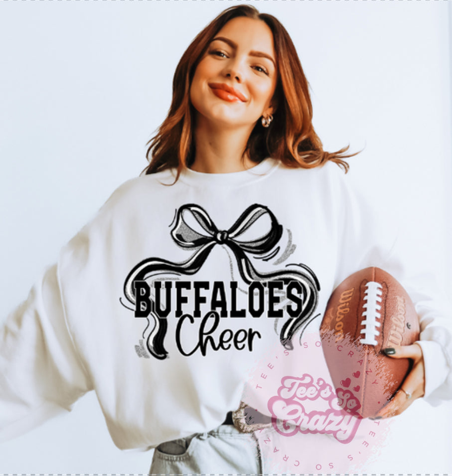 BOW BUFFALOES CHEER CREWNECK