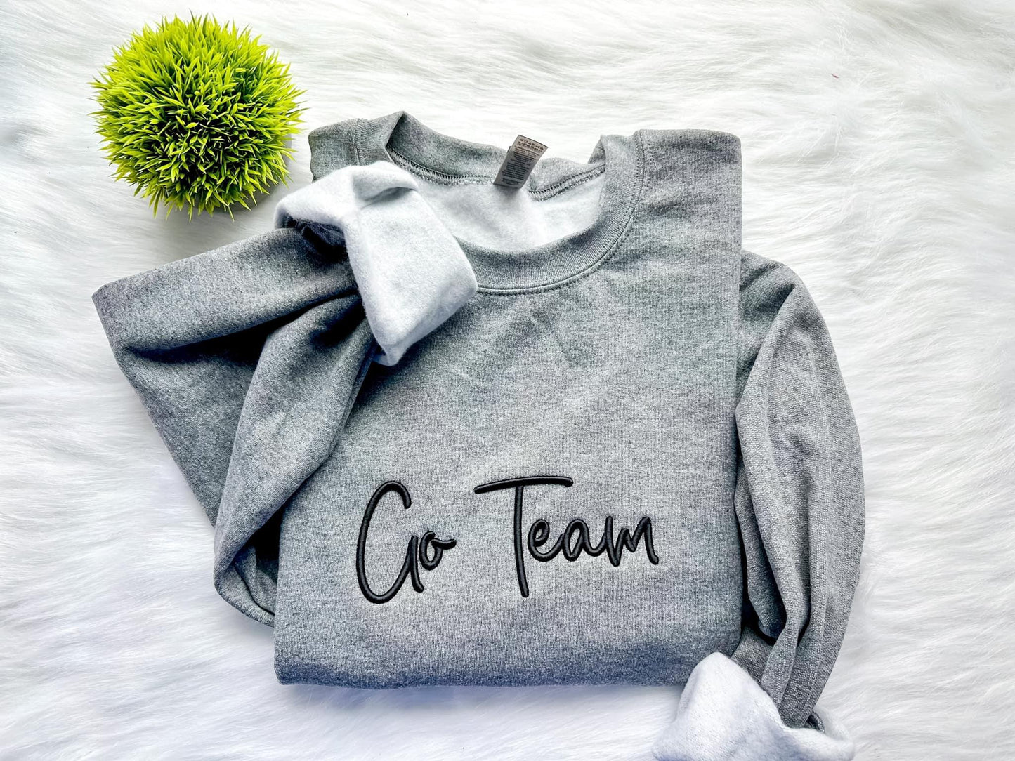 “Go Team” embroidered crewneck *PRE-ORDER*