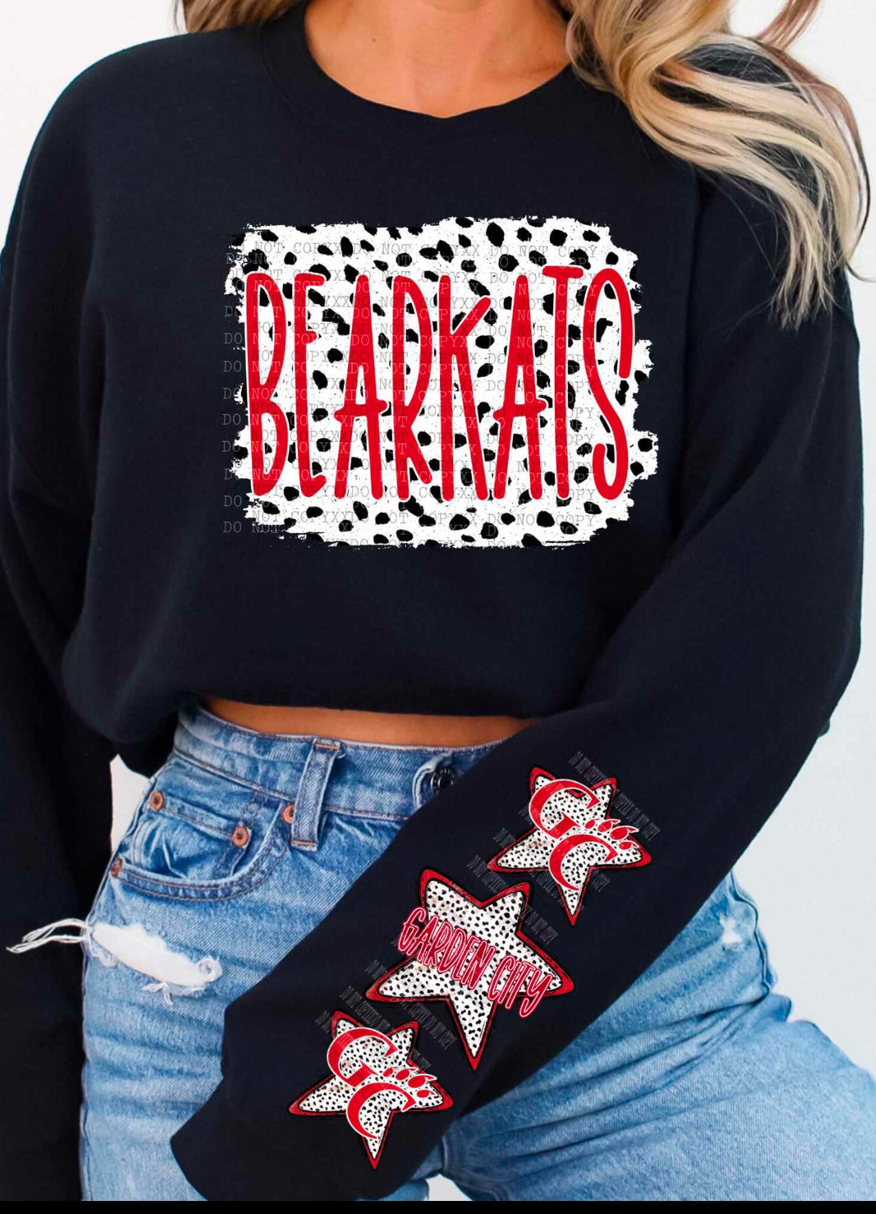 Dalmatian Bearkats- Garden City sleeve Crewneck