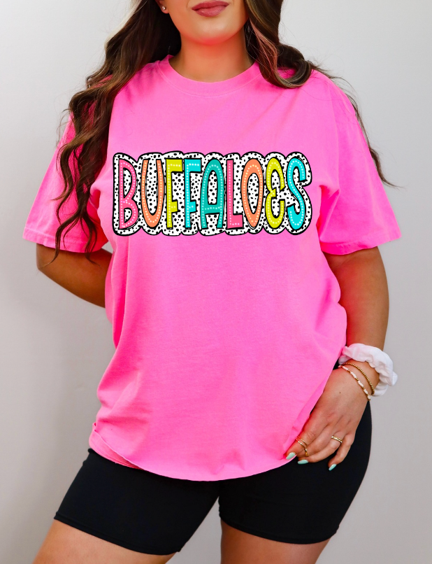 Dalmatian HOT PINK Comfort Color: Buffaloes