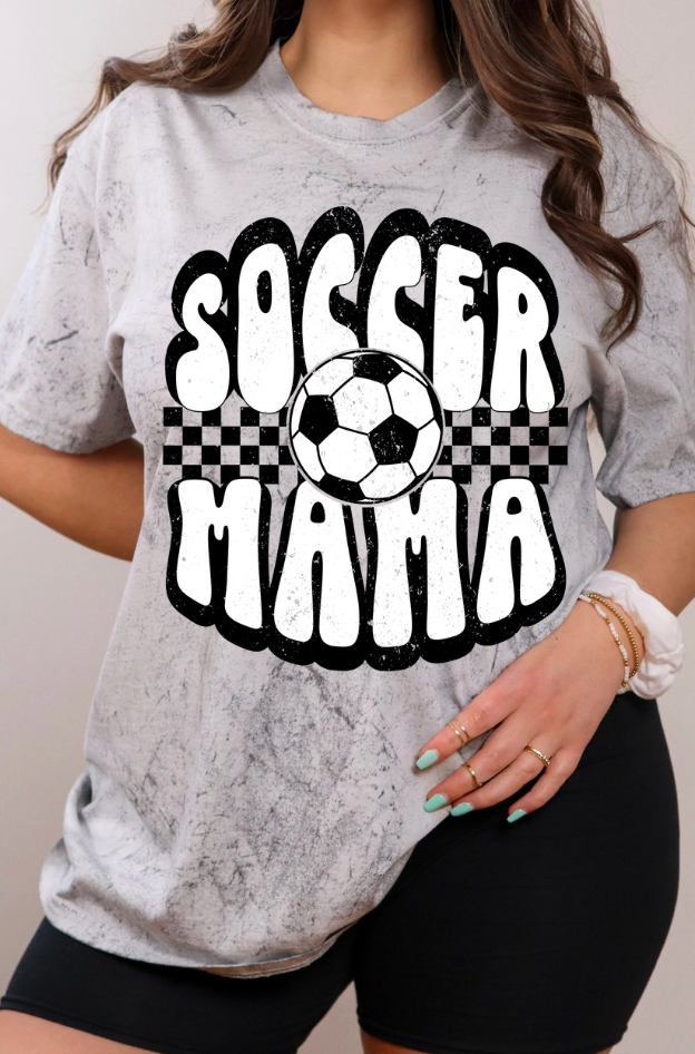 Retro Checkered SOCCER MAMA