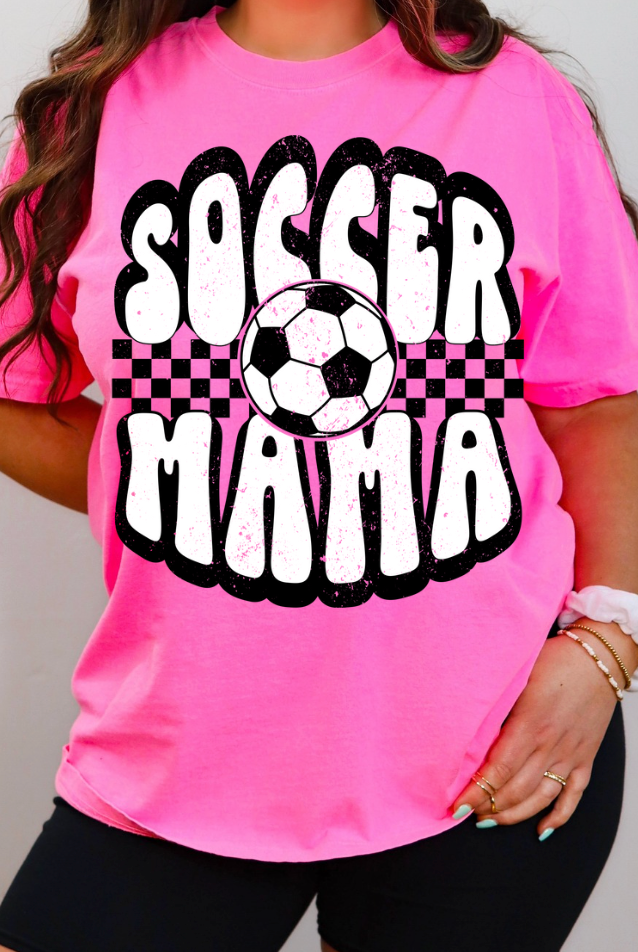 Retro Checkered SOCCER MAMA