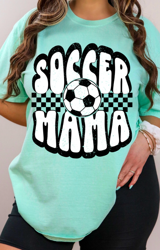 Retro Checkered SOCCER MAMA