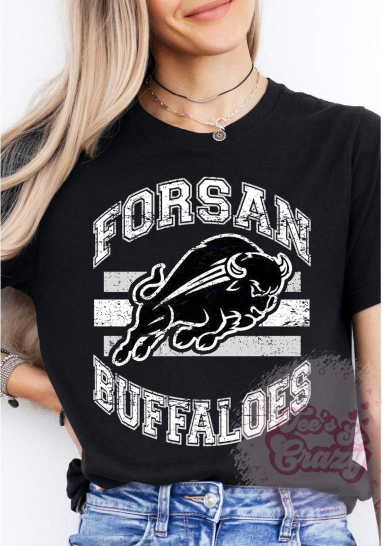 Adult- Vintage distressed Forsan Buffaloes