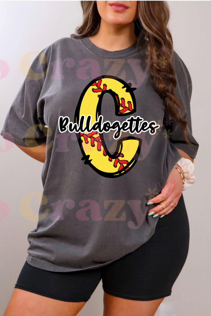 C-Bulldogettes- Softball Tee