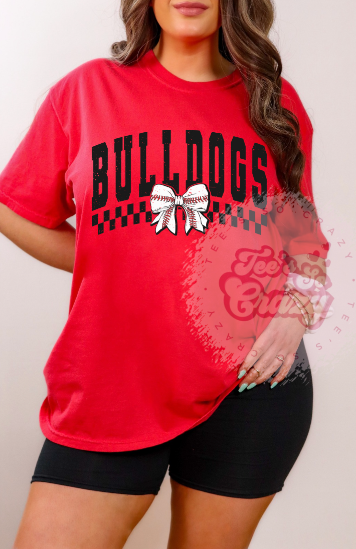 Bulldogs Baseball Bow