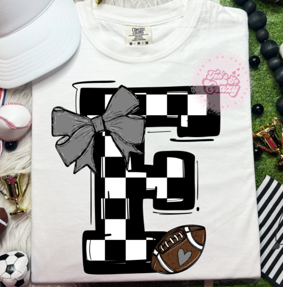 BOW CHECKERED F FOOTBALL