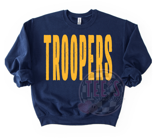 Oversized letters- TROOPERS- Crewneck