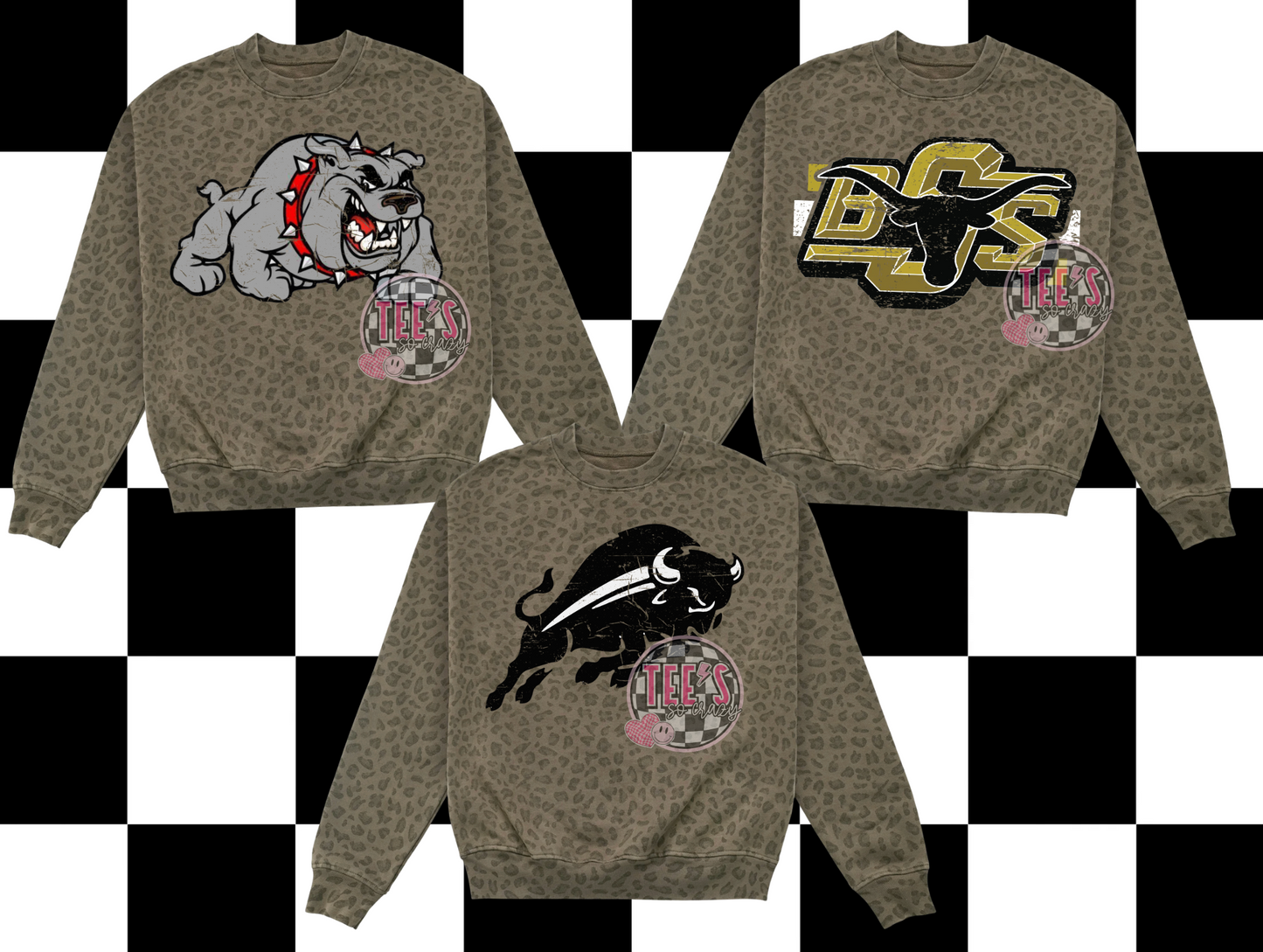 LEOPARD- MASCOT CREWNECK
