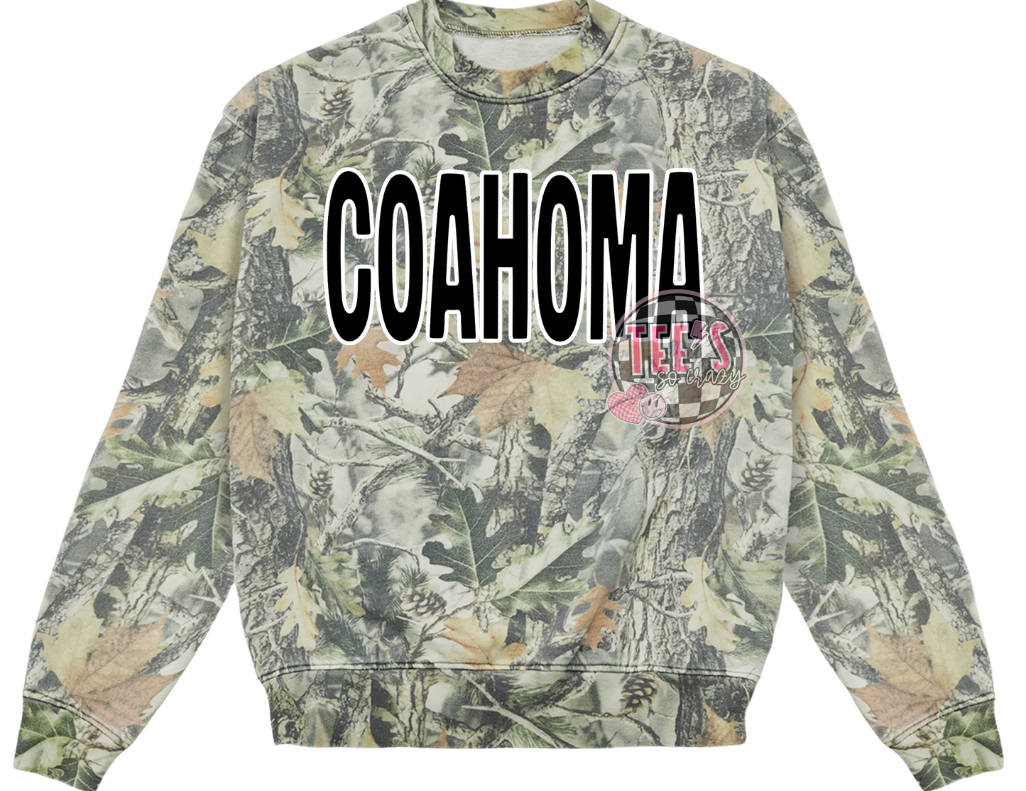 COAHOMA IN BLACK-CAMO CREWNECK