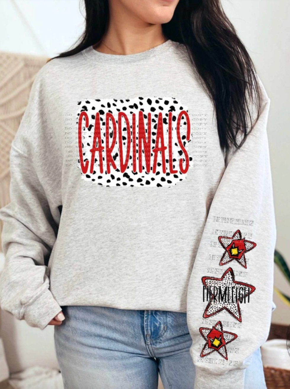 Dalmatian Hermleigh- Cardinals sleeve Crewneck