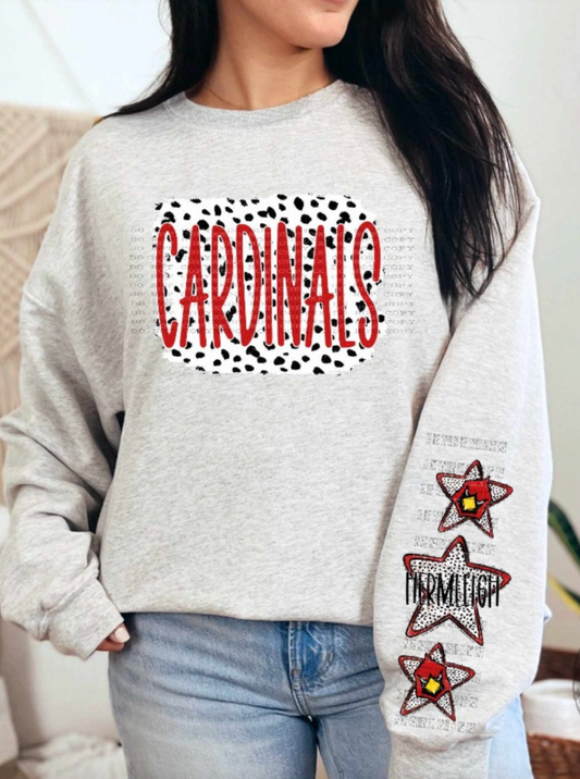 Dalmatian Hermleigh- Cardinals sleeve Crewneck