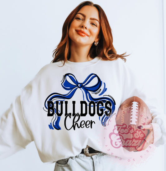 BOW BULLDOGS CHEER CREWNECK