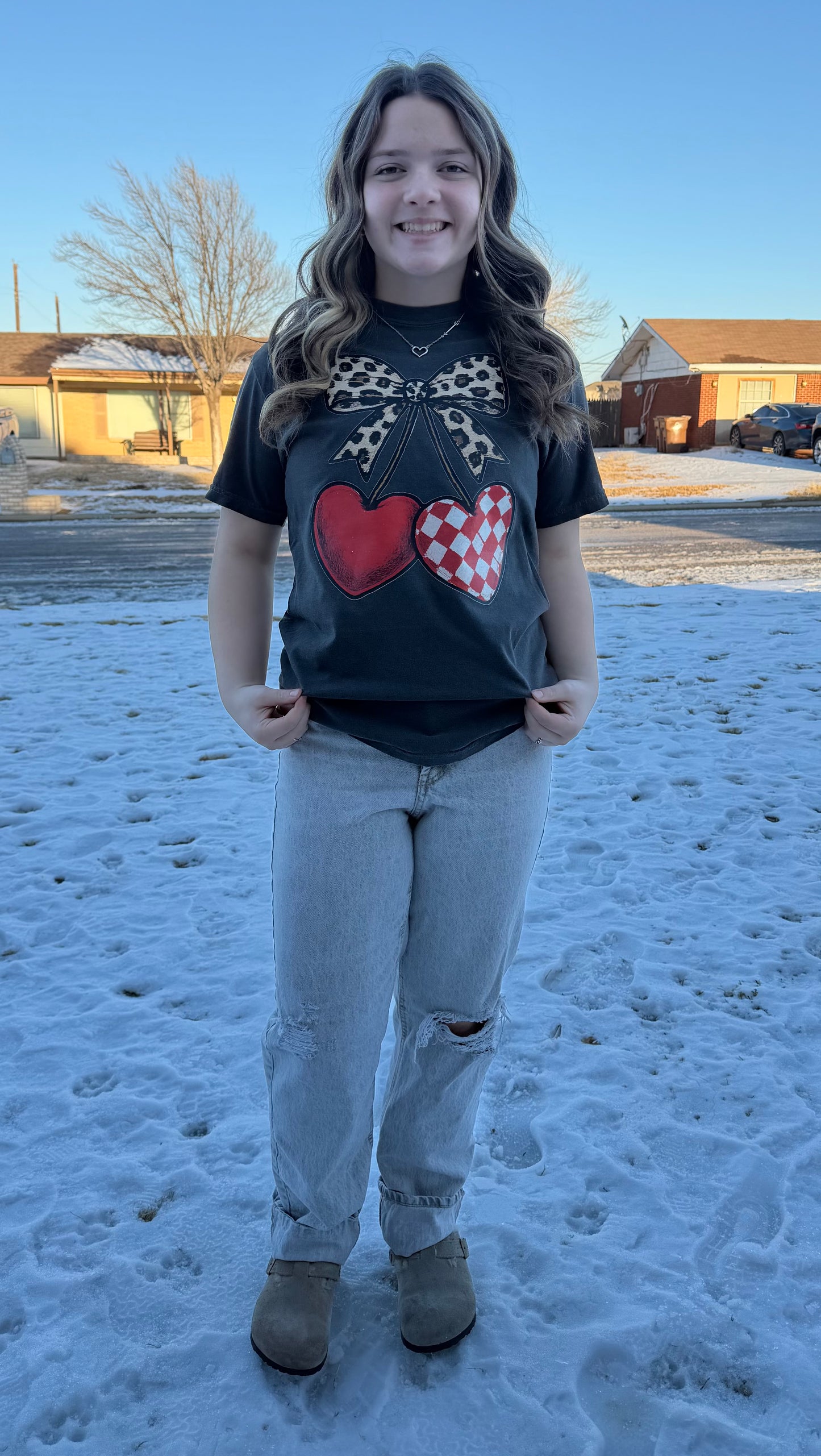 Cherry Leopard Bow- Vday!