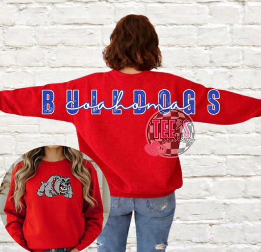 Oversized BULLDOGS on back - Crewneck
