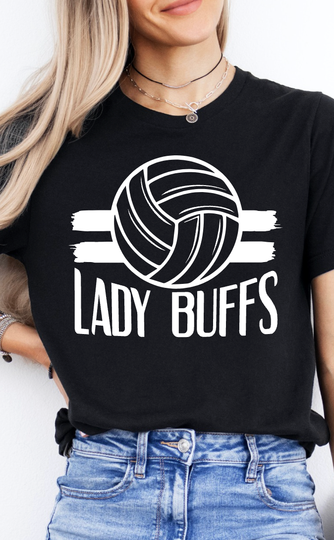 Lady Buffs Volleyball- black Tee