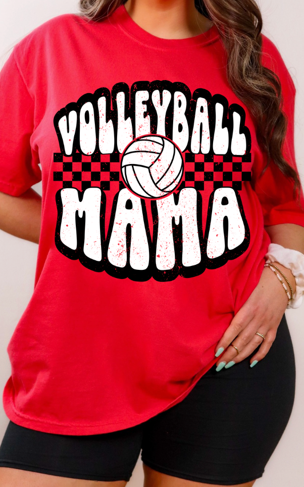 Retro Checkered VOLLEYBALL MAMA