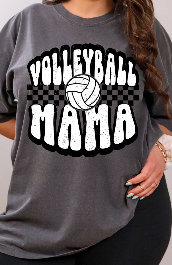 Retro Checkered VOLLEYBALL MAMA