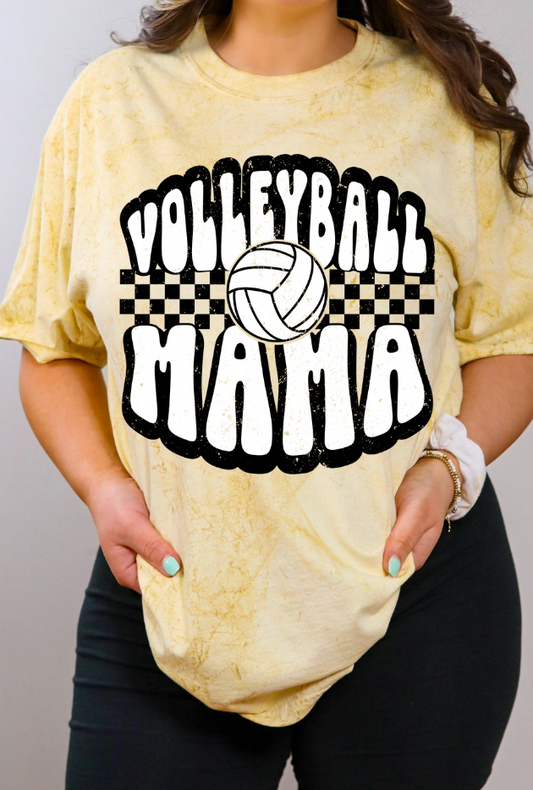 Retro Checkered VOLLEYBALL MAMA