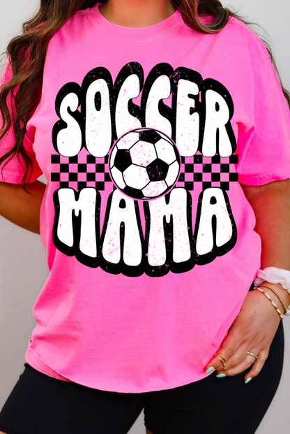 Retro Checkered SOCCER MAMA