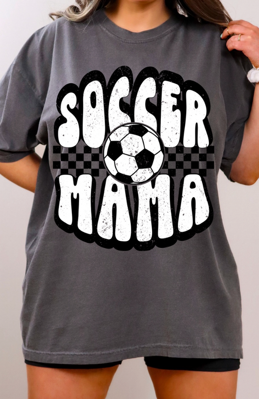 Retro Checkered SOCCER MAMA