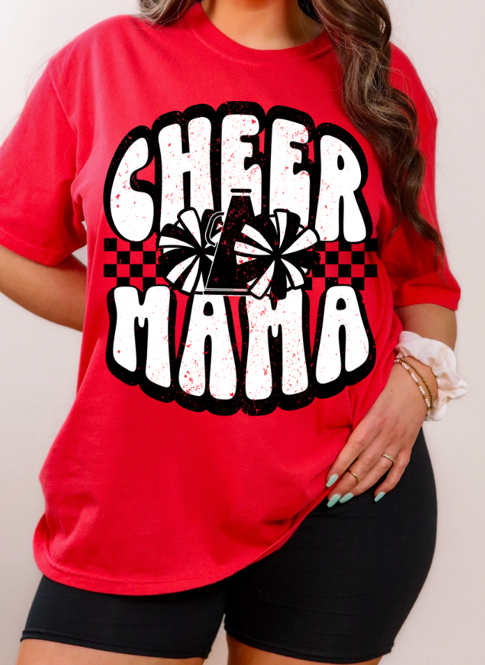 Retro Checkered CHEER MAMA