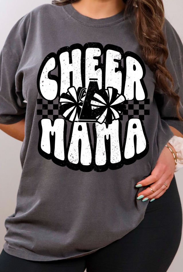 Retro Checkered CHEER MAMA