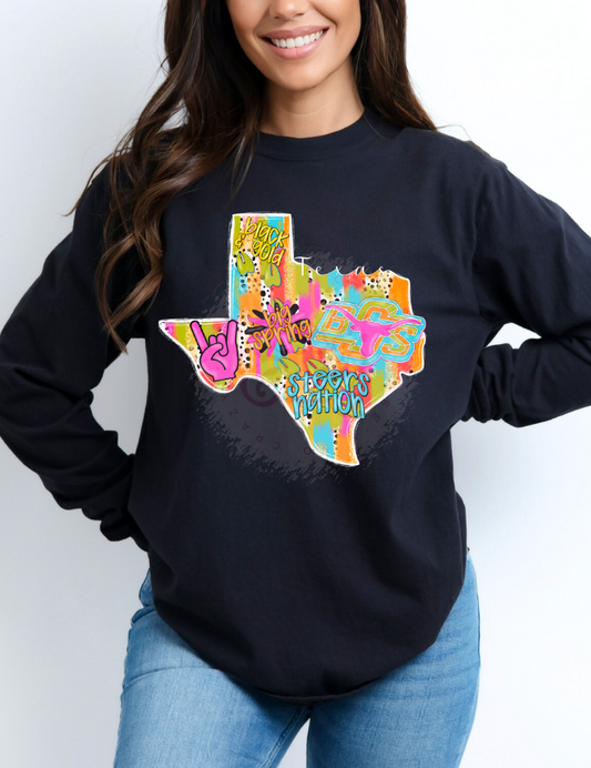 Brushstroke STEER Texas Long Sleeve