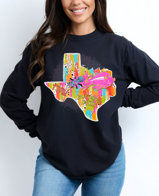 Brushstroke BUFFALOES Texas Long Sleeve