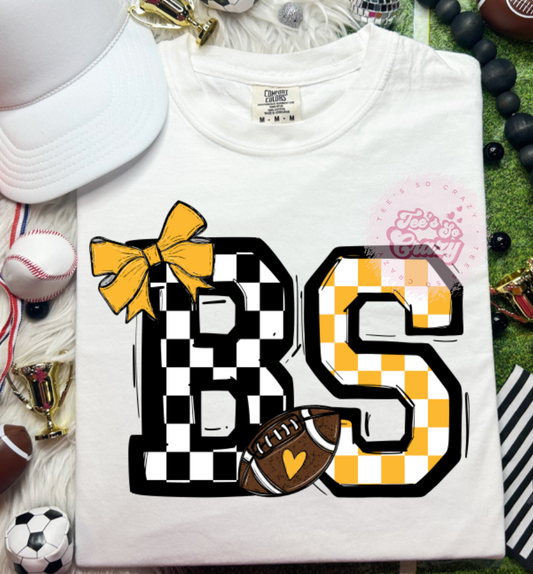 BOW CHECKERED BS FOOTBALL