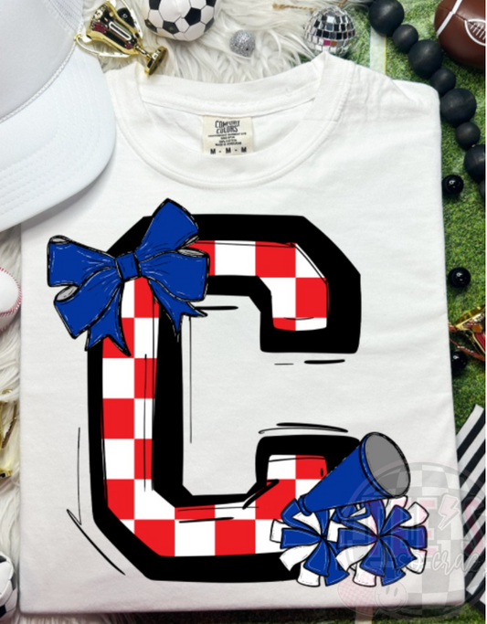 BOW CHECKERED C CHEER