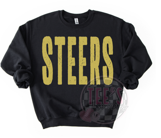 Oversized letters- STEERS- Crewneck