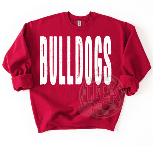 Oversized letters- BULLDOGS- Crewneck