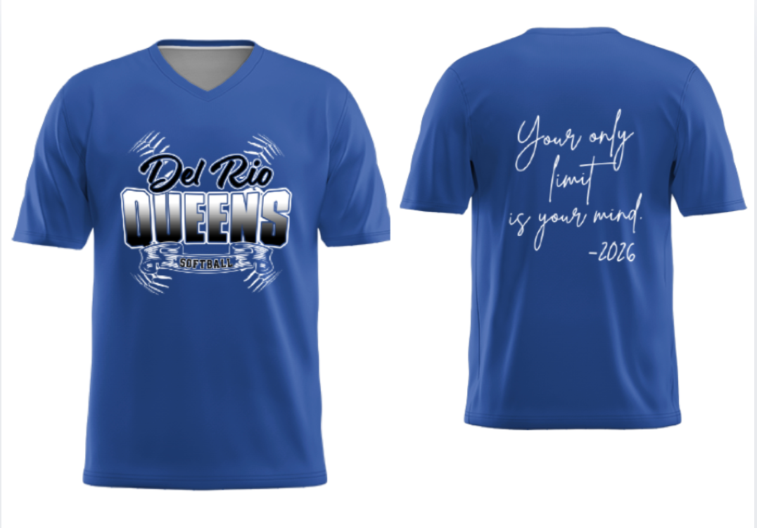 Del Rio QUEENS- Softball '26- SOLID-VNECK
