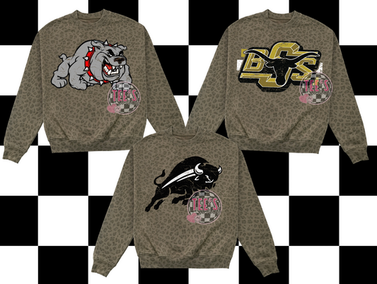 LEOPARD- MASCOT CREWNECK