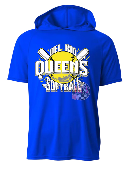 Del Rio QUEENS- Softball '26- softball- short sleeve hoodie