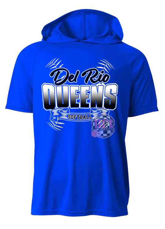 Del Rio QUEENS- Softball '26- BALL- Short Sleeve Hoodie