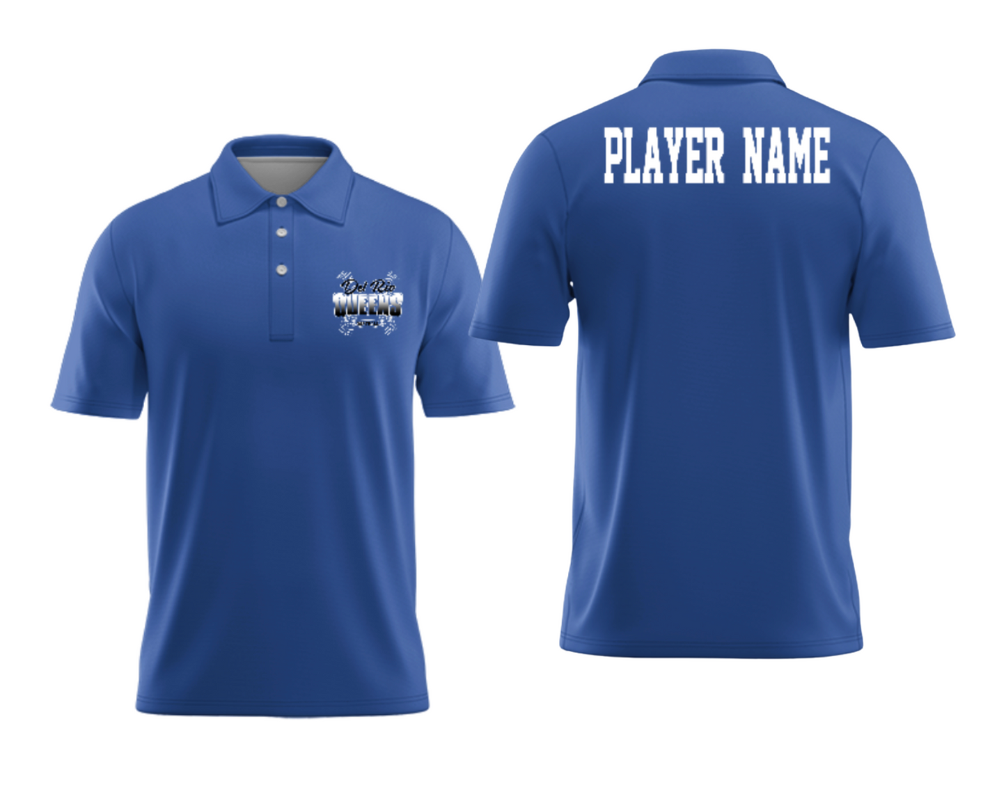 Del Rio QUEENS- Softball '26- ROYAL BLUE - POLO TEE