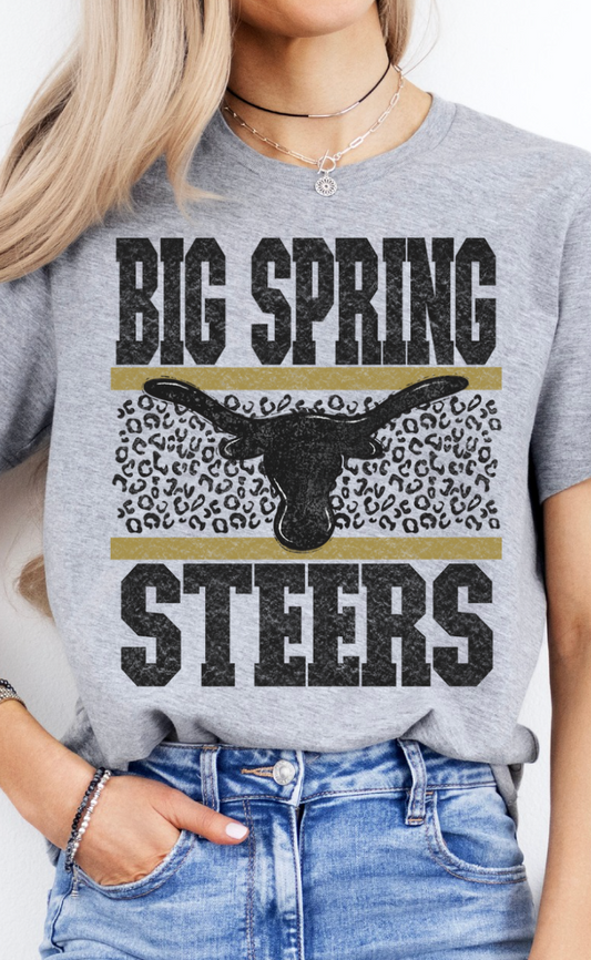 Big Spring Steers MASCOT Sport Grey